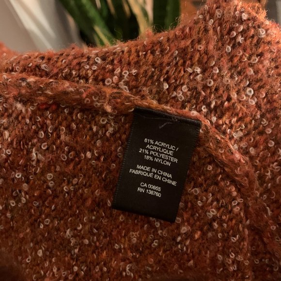 Longline Rust Open Cardigan - Picture 4 of 6